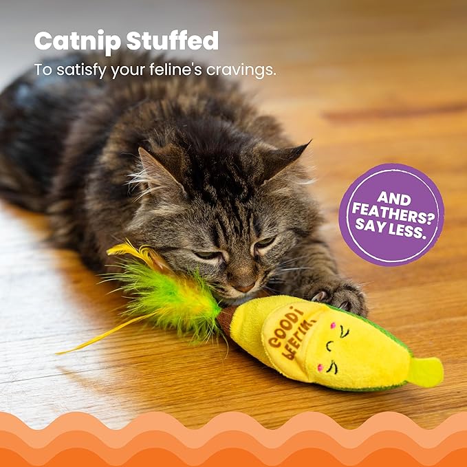 Catstages Peelin' Good Banana Kicker Dental Catnip Toy - Image 3