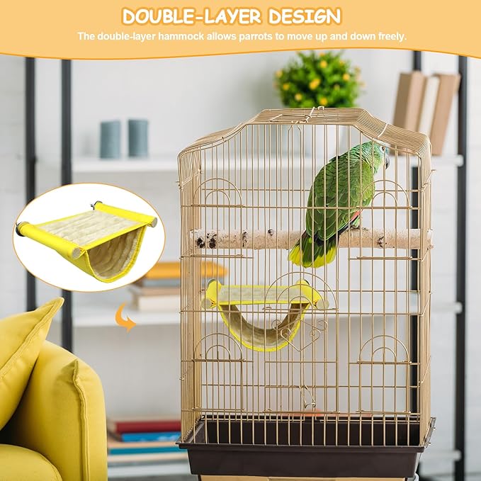 Winter Warm Bird Nest Bed, Parrot Hanging Nest, Cage Hammock, Snuggle Hut - Image 7