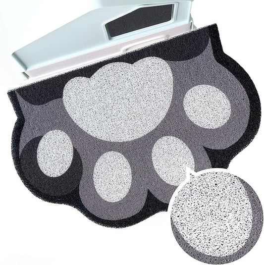Cute Cat Litter Mat 24”x16”, Litter Box Mat, Litter Trapping Mat, Soft on Kitty by Rarenut