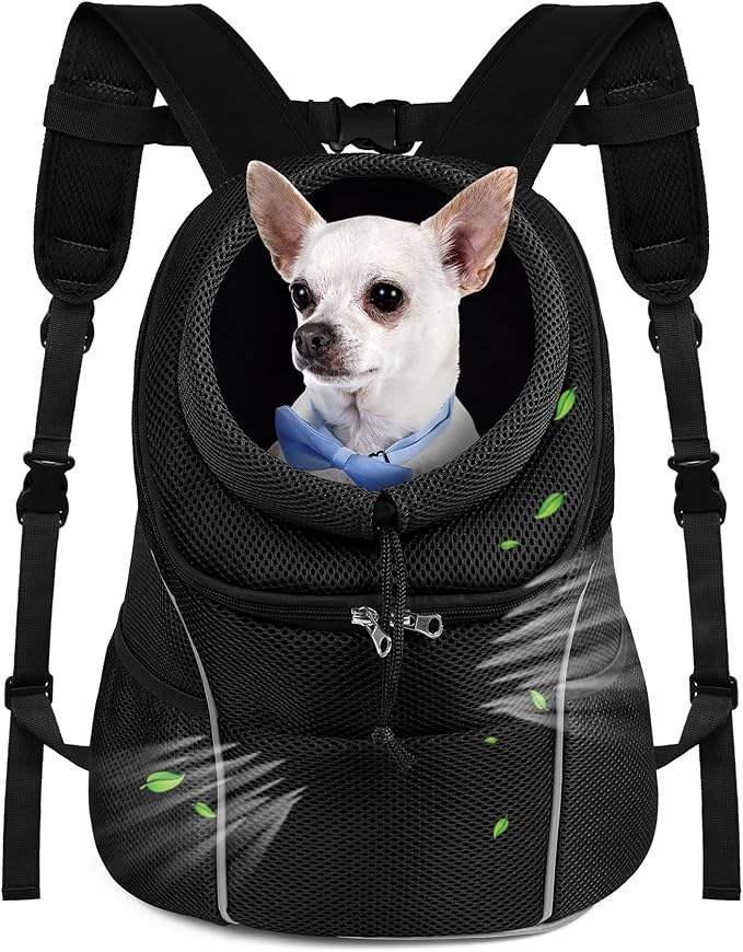 WOYYHO Pet Dog Carrier Backpack Small Dog Front Backpack Ventilated Dog Carrier by WOYYHO