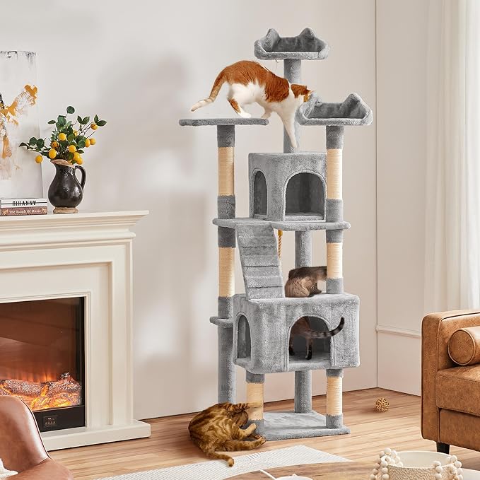 Yaheetech XL Cat Tree, 72in Multi-Level Cat Tower - Image 2
