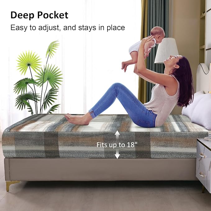 Waterproof Mattress Protector King, Fitted Sheet Style Breathable Mattress Cover - Image 4