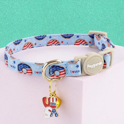 Faygarsle 2 Pack Patriotic American Flag Dog Collar Pattern Cat Collars - Image 4