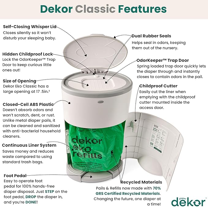 Diaper Dekor EKO Classic Diaper Pail - Image 2