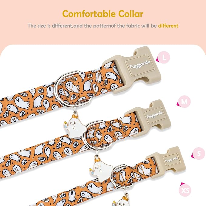 Faygarsle Halloween Ghost Pattern Dog Collar - Image 5