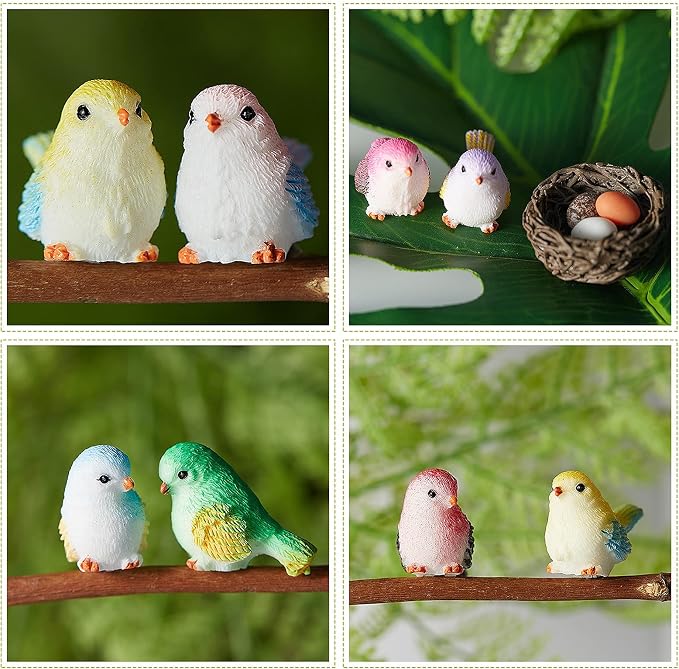 Jetec 30 Pieces Garden Accessories Bird Decorative Figurines Miniature Bird - Image 3