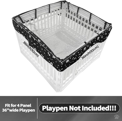 PJYuCien Dog Playpen Mesh Top Cover, Fits 36 Inch 4 Panels Regular Square - Image 2