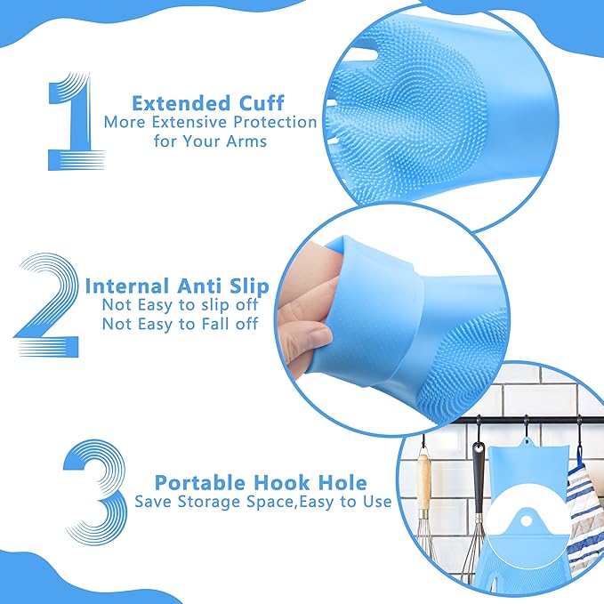 Pet Grooming Gloves—Heat Resistant Dog Washing Gloves - Image 6