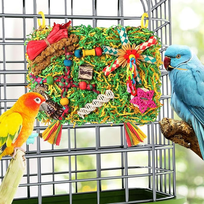 Bird Toys Parakeet Toys, Large-Sized Parrot Foraging & Shredding Cage Hanging - Image 6