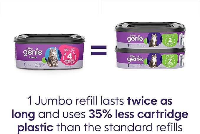Litter Genie Refill Bags | Jumbo 1-Pack, 28 total ft | Up to 4 Months of Supply - Image 7