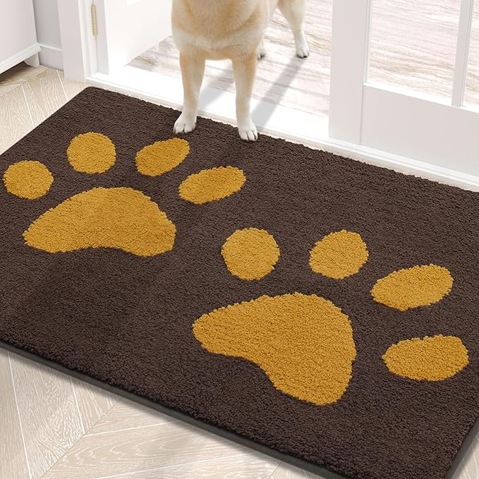 Buganda Dog Door Mat for Muddy Paws, Absorbent Dirt Trapper Washable Indoor by Buganda