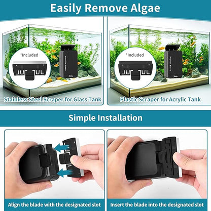 Hygger Aquarium Magnet Glass Cleaner, Magnetic Fish Tank Cleaner - Image 4