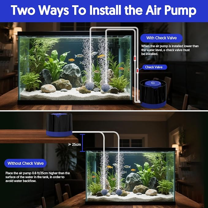 QZQ Aquarium Air Pump, Quiet Fish Tank Air Pump - Image 6