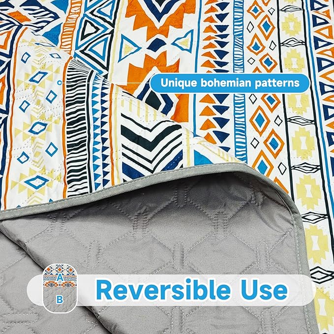 Waterproof Dog Blanket, Bohemian Dog Bed Cover Pet Blanket, Reversible Sofa - Image 5