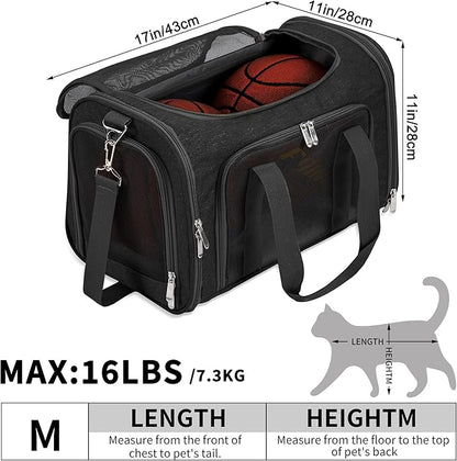 Soft-Sided Cat/Dog/Pet Carrier, Collapsible Pets Travel Carriers - Image 3