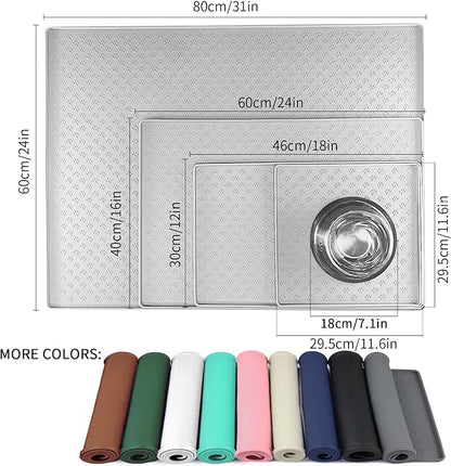 Ptlom Dog Food Mat Anti-Slip Pet Bowl Mats - Image 2