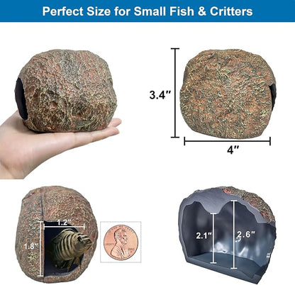 3rd-Gen Magnetic Aquarium Cave, Realistic Magnetic Rocks Fish Tank Decor - Image 3