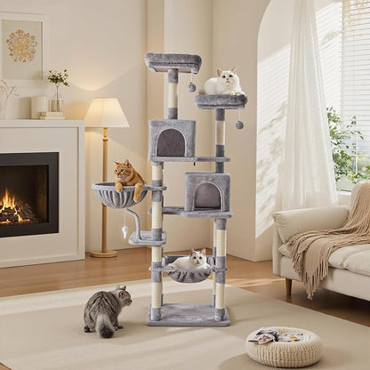 DUMOS Tall 71 inch Cat Tree Tower, Large Multi Level Cat Climbing Tower - Image 7