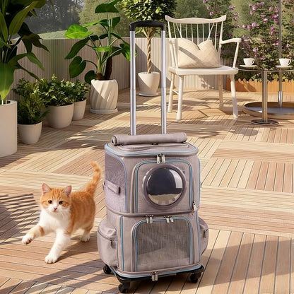 2-in-1 Pet Carrier Backpack for Two Cats or One Dog - Image 7