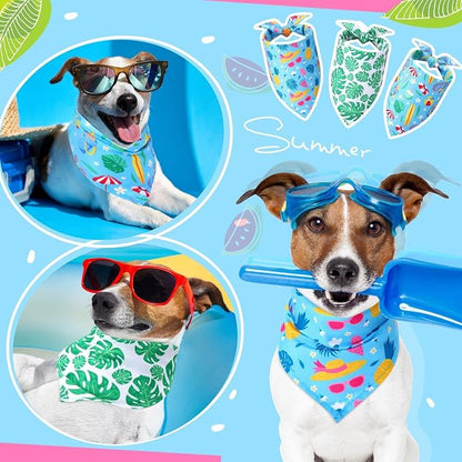 Sweetude 100 Pieces Hawaiian Dog Bandanas Bulk, Summer Bandanas - Image 2