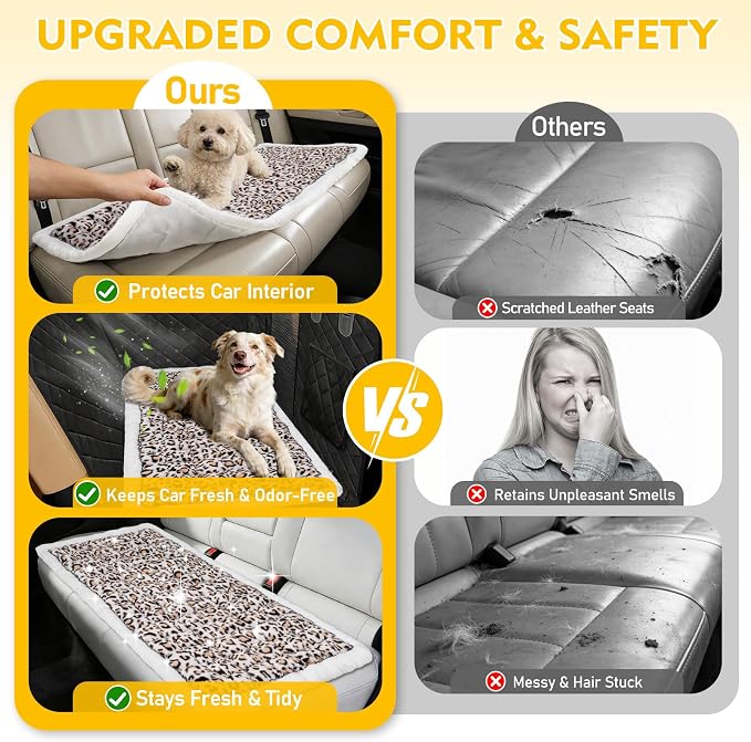 Car Back Seat Mat for Dog 53"x24" Dog Bed for Car Scratch Proof Non Slip Thick - Image 3