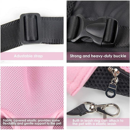 Dog Carrier Pink Legs Out Front Pet Carrier Backpack Comfortable Puppy Bag - Image 3