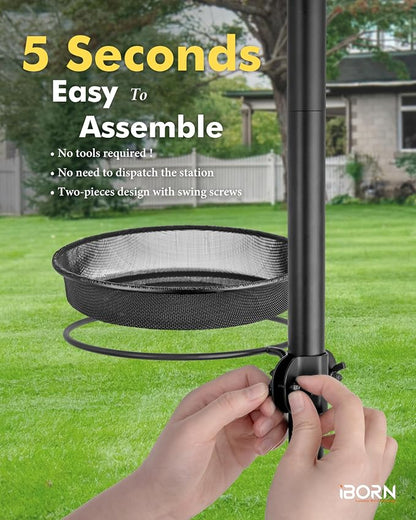 iBorn Bird Feeders Station Mesh Tray and Ring - Image 9