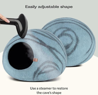 MEOWFIA Cat Cave – Premium Felt Cat Bed - Image 5