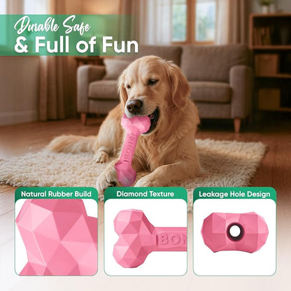 Natural Rubber Dog Chew Bone – Treat-Dispensing, Tough & Indestructible Chew - Image 5