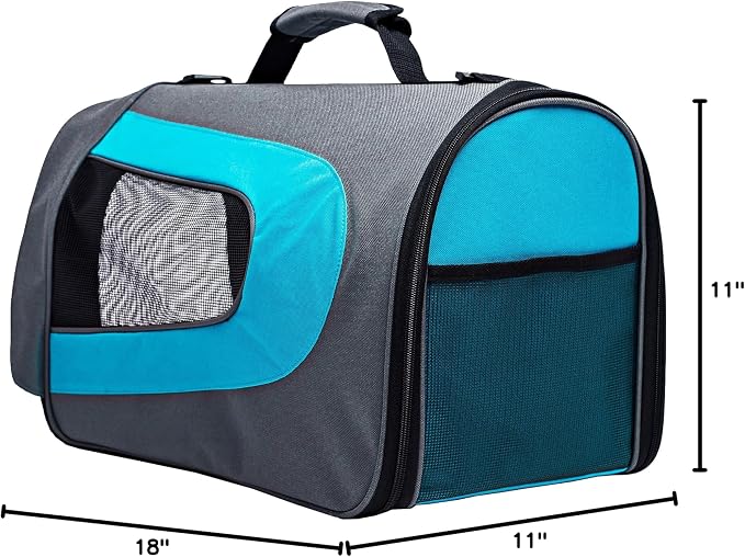Pawer 18” x 11”x 11” Soft-Sided Foldable Airline Approved Pet Carrier - Image 10