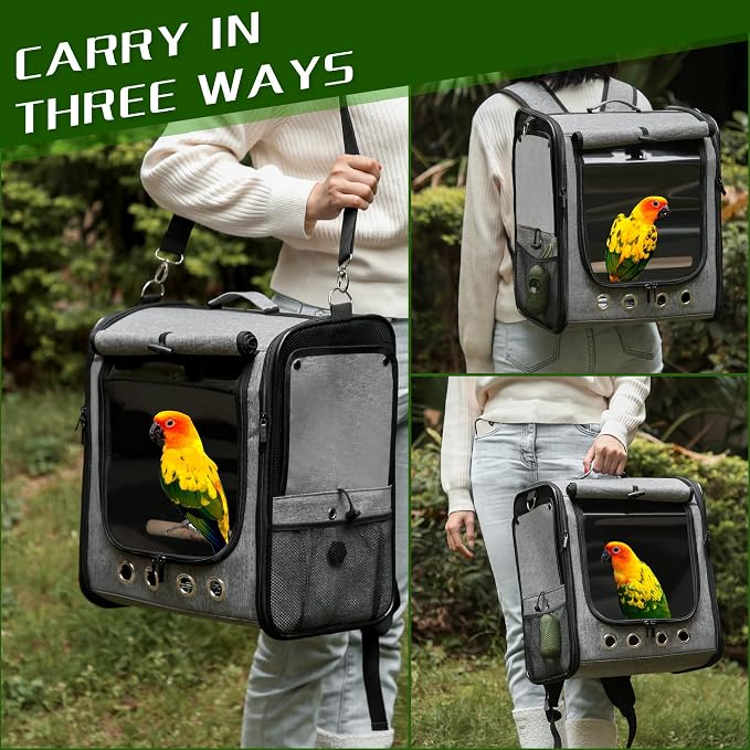 SUERTREE Bird Carrier Bag Bird Travel Cage - Image 2