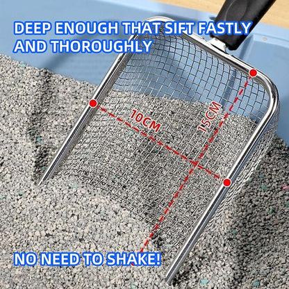 Cat Litter Scoop, Stainless Steel Mesh Scoop Away Cat Litter, Kitty Litter - Image 8
