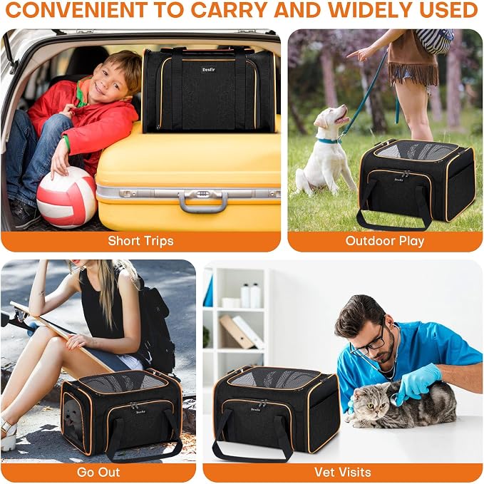 Premium Pet Carrier – Dog & Cat Travel Bag, Airline Approved, Soft-Sided Design - Image 3