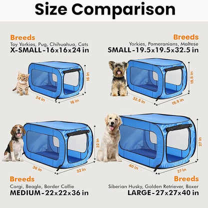 Beatrice Home Fashions Portable, Collapsible, Pop Up Kennel Travel Cat and Dog - Image 3