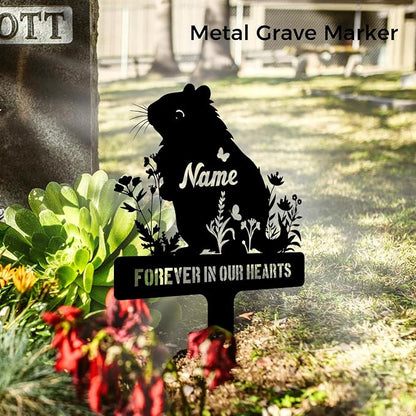 Custom Hamster Grave Marker Metal Memorial Stake - Image 3