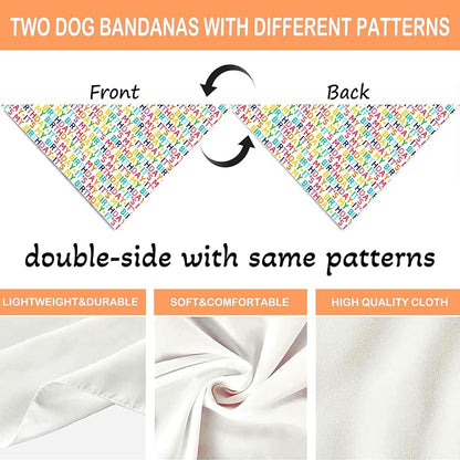 Birthday Dog Bandanas 1 Pack, Colorful HBD Dog Scarfs - Image 7