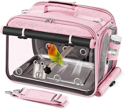 Suertree Bird Carrier Airline Approved, Bird Travel Cage by Suertree
