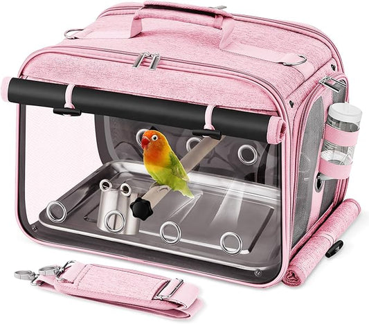 Suertree Bird Carrier Airline Approved, Bird Travel Cage by Suertree