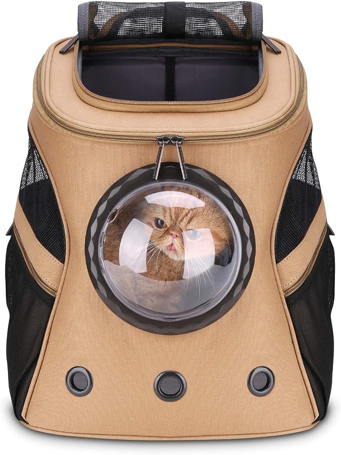 LOLLIMEOW Large Pet Carrier Backpack, Bubble Backpack Carrier by Lollimeow