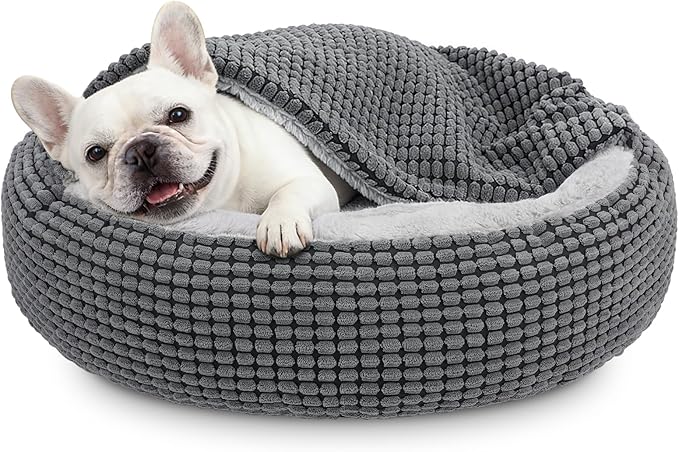 SIWA MARY Dog Bed with Attached Blanket by SIWAMARY