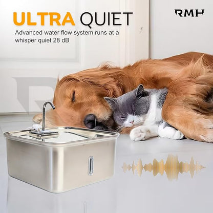 RMH 7L Stainless Steel Dog & Cat Water Fountain - Image 2