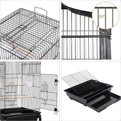 Yaheetech Open Top Rolling Parrot Bird Cage - Image 8
