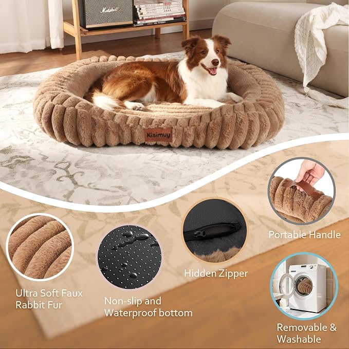 Cute Dog Bed for Medium Size Dog, Calming Medium Dog Cat Bed - Image 6