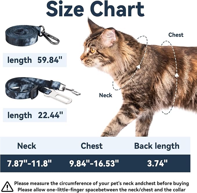 Cat Harness and Leash Set, 3-in-1 Escape Proof Adjustable, Comfortable Soft - Image 6