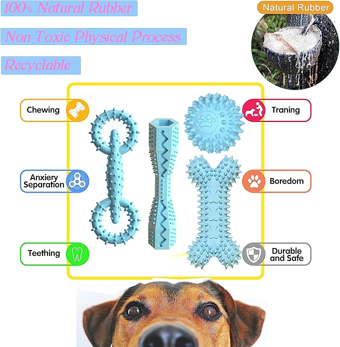 4 Pack Puppy Teething Toys 0-6 Months Puppy Chew Toys - Image 4