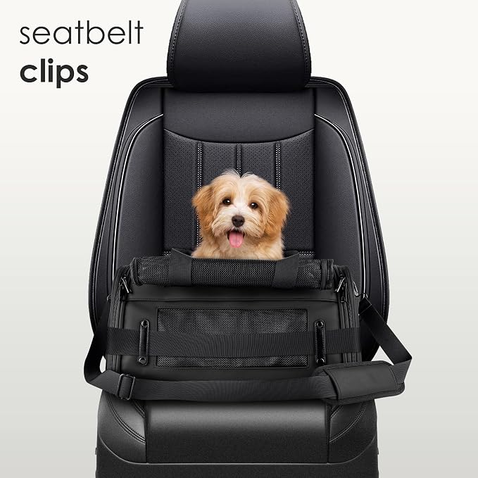 TSA Airline Approved PU Leather Luxury Pet Carrier - Image 6