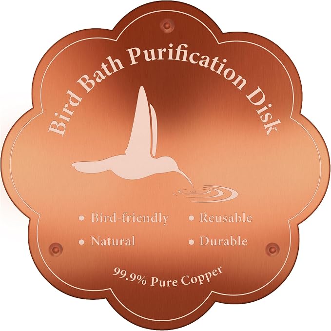 2P 4inches Bird Bath Purification Disk, 99.99% Pure Copper Bird Bath Disc Safe by Unknown