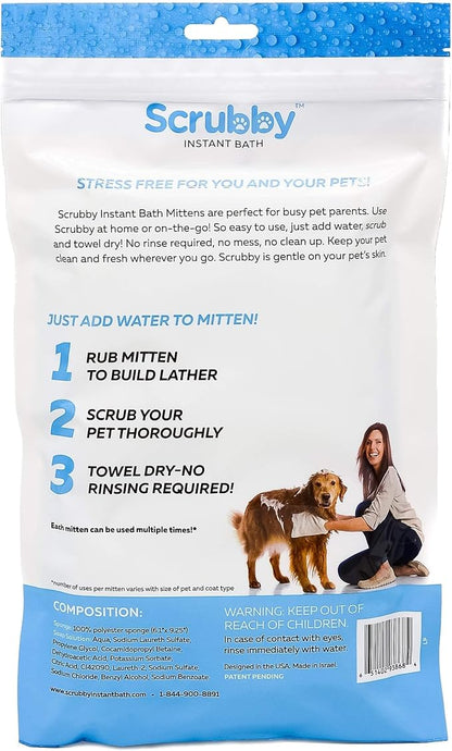ScrubbyPet No Rinse Pet Wipes- Use Pet Bathing, Pet Grooming Pet Washing - Image 2
