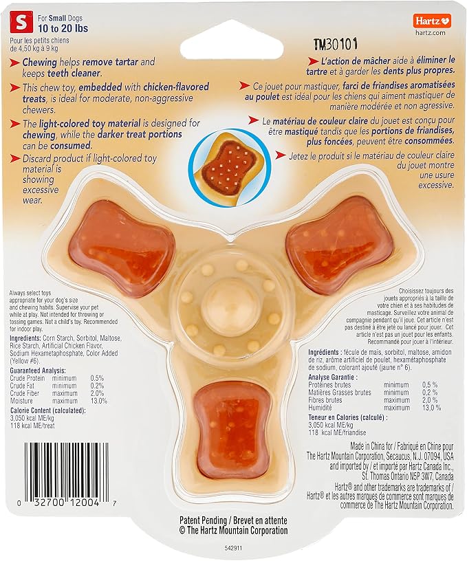 Chew ‘n Clean Chew Toy and Treat in One Chicken Flavored Tri-Point Dog Toy - Image 7