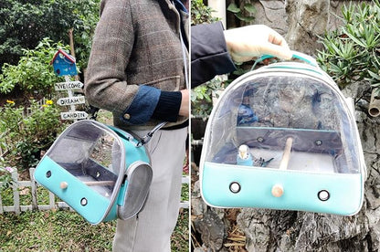 Small Bird Travel Cage Carrier, Portable Parrot Parakeet Carrier - Image 7